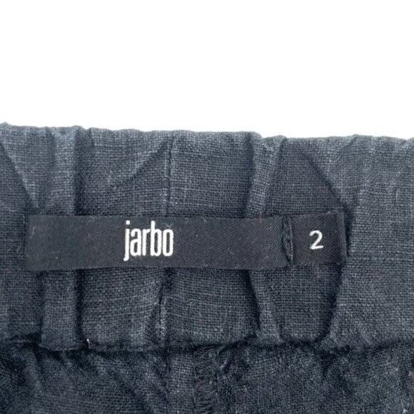 Jarbo 100% Linen High Waist Tapered Leg Pants Lagenlook Black size Large - Picture 4 of 4